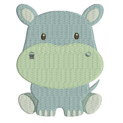 Stickdatei - Dschungeltiere Nilpferd